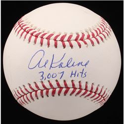 Al Kaline Signed OML Baseball Inscribed "3,007 Hits" (JSA COA)