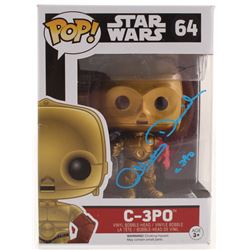 Anthony Daniels Signed "Star Wars: The Force Awakens" C-3PO #64 Funko Pop! Vinyl Figure Inscribed "C
