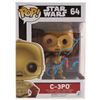 Image 1 : Anthony Daniels Signed "Star Wars: The Force Awakens" C-3PO #64 Funko Pop! Vinyl Figure Inscribed "C