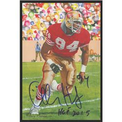 Charles Haley Signed 2015 LE San Francisco 49ers 4x6 Pro Football Hall of Fame Art Collection Card I