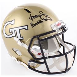 Dorsey Levens Signed Georgia Tech Yellow Jackets Full-Size Speed Helmet Inscribed "Ramblin Wreck" (R