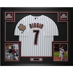 Craig Biggio Signed 35x43 Custom Framed Jersey Inscribed "HOF 15" (TriStar Hologram)
