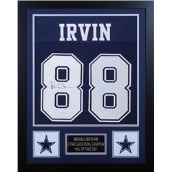 Michael Irvin Signed 24x30 Custom Framed Jersey (JSA COA)