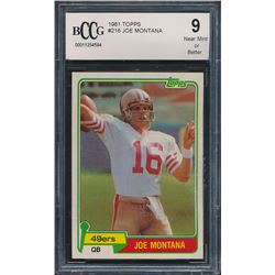 1981 Topps #216 Joe Montana RC (BCCG 9)