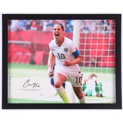 Carli Lloyd Signed Team USA 12x15 Custom Framed Cut Display (JSA COA)