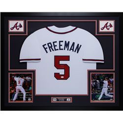 Freddie Freeman Signed 35x43 Custom Framed Jersey (JSA COA)