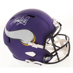 Adrian Peterson Signed Minnesota Vikings Matte Purple Full-Size Speed Helmet (Beckett COA)