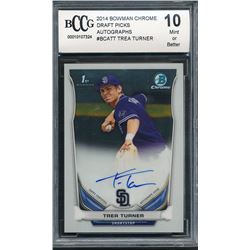 2014 Bowman Chrome Draft Draft Pick Autographs #BCATT Trea Turner (BCCG 10)