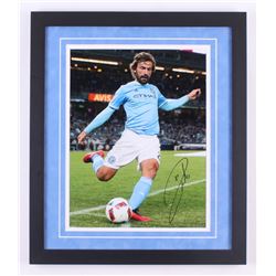Andrea Pirlo Sigend New York City FC 18.25x21.25 Custom Framed Photo Display (Icons COA)