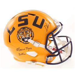 Devin White Signed LSU Tigers Full-Size Speed Helmet Inscribed "#Geaux Tigers"  "Butkus" (Beckett CO