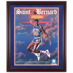 Bernard King Signed New York Knicks 22x26 Custom Framed Photo Inscribed "It's Good To Be King" (Stei