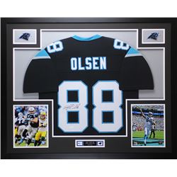 Greg Olsen Signed 35x43 Custom Framed Jersey (JSA COA)