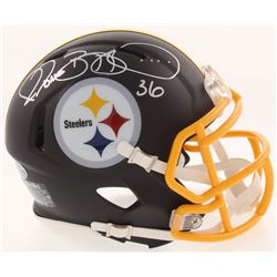 Jerome Bettis Signed Pittsburgh Steelers Matte Black Mini Speed Helmet (Beckett COA)