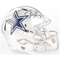 Tony Romo Signed Dallas Cowboys Full-Size Chrome Speed Helmet (Beckett COA)