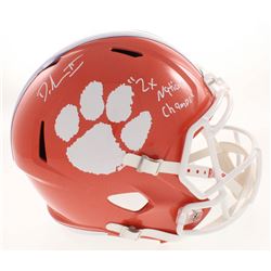 Dexter Lawrence Signed Clemson Tigers Full-Size Speed Helmet Inscribed "2x National Champs" (Beckett