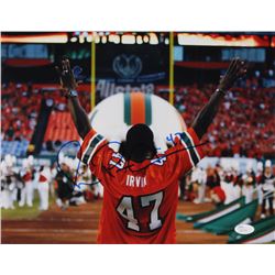 Michael Irvin Signed Miami Hurricanes 11x14 Photo (JSA COA)