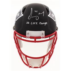 Sony Michel Signed New England Patriots Full-Size Matte Black Speed Helmet Inscribed "SB LIII Champs