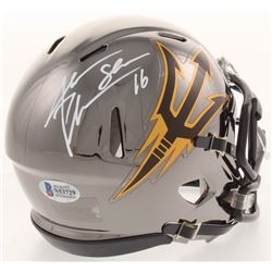 Jake Plummer Signed Arizona State Sun Devils Chrome Speed Mini Helmet (Beckett COA)