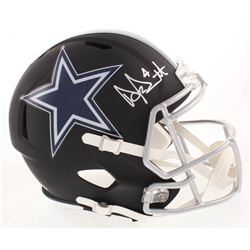 Dak Prescott Signed Dallas Cowboys Full-Size Matte Black Speed Helmet (Beckett COA  Prescott Hologra