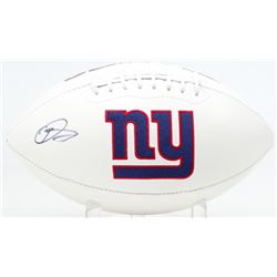 Odell Beckham Jr. Signed New York Giants Logo Football (JSA COA)