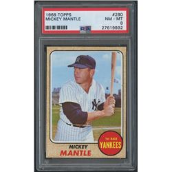 1968 Topps #280 Mickey Mantle (PSA 8)