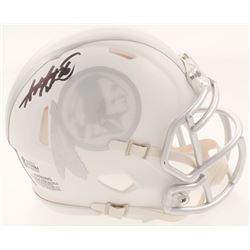 Adrian Peterson Signed Washington Redskins White ICE Mini Speed Helmet (Beckett COA)