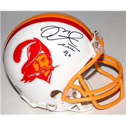 Mike Alstott Signed Tampa Bay Buccaneers Throwback Mini Helmet (JSA COA)
