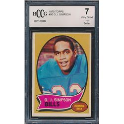 1970 Topps #90 O. J. Simpson RC (BCCG 7)