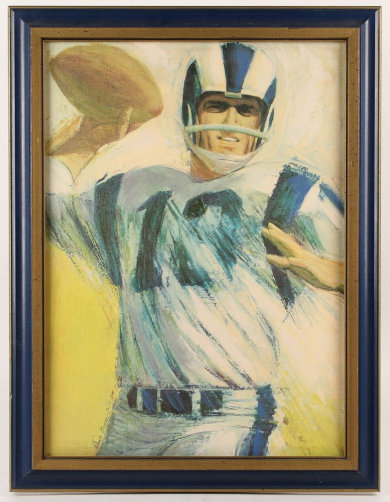Dave Boss Los Angeles Rams 20x26 Custom Framed Painting Pa