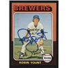 Image 1 : Robin Yount Signed 1975 Topps #223 RC (JSA COA)