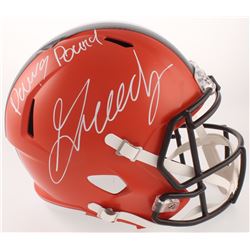 Greedy Williams Signed Cleveland Browns Full-Size Speed Helmet Inscribed "Dawg Pound" (Beckett COA)
