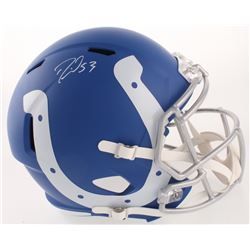 Darius Leonard Signed Indianapolis Colts Full-Size AMP Alternate Speed Helmet (JSA COA)