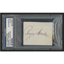 Rogers Hornsby Signed 2.5x3 Cut (PSA Encapsulated)