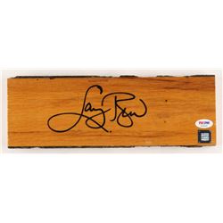 Larry Bird Signed Boston Garden 4x12 Wood Floorboard Piece (PSA COA)