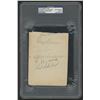 Image 1 : 4.5x5.75 Cut Signed by (9) With Bobby Doerr, Clark Griffith, Doc Cramer, Bucky Dent (PSA Encapsulate