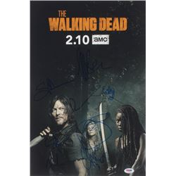 "The Walking Dead" 12x18 Photo Cast-Signed by (9) with Jeffrey Dean Morgan, Norman Reedus, Melissa M