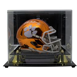 DeAndre Hopkins Signed Clemson Tigers Chrome Speed Mini Helmet with Display Case (JSA COA)