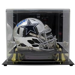 Michael Gallup Signed Dallas Cowboys Chrome Speed Mini Helmet with Display Case (TriStar Hologram)