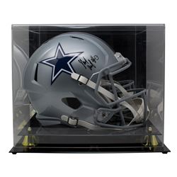 Michael Gallup Signed Dallas Cowboys Full-Size Speed Helmet with Display Case (TriStar Hologram)