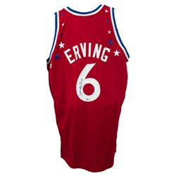 Julius Erving Signed Philadelphia 76ers Mitchell  Ness Jersey (Beckett Hologram)