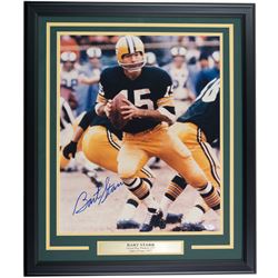 Bart Starr Signed Green Bay Packers 22x27 Custom Framed Photo Display (JSA COA)