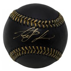 Fernando Tatis Jr. Signed OML Black Leather Baseball (JSA COA)
