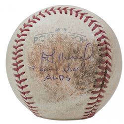 Jose Altuve Signed 2017 Postseason Game-Used Baseball Inscribed "17 Game Used ALDS" (Beckett COA, Fa