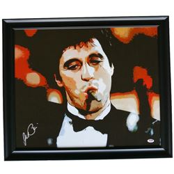 Al Pacino Signed "Scarface" 22x25 Custom Framed Canvas Display (PSA Hologram)