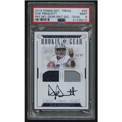 2016 Panini National Treasures Rookie NFL Gear Dual Material Signatures #30 Dak Prescott #36/99 (PSA