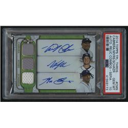 2014 Topps Triple Threads Autograph Relic Combos Sepia #TTARCCMS Wil Myers / Miguel Cabrera / Max Sc