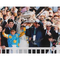 Victor Espinoza  Bob Baffert Signed 11x14 Photo (PSA Hologram)