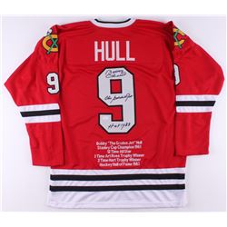 Bobby Hull Signed Career Highlight Stat Jersey Inscribed "The Golden Jet"  "HOF 1983" (JSA COA)