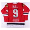 Image 1 : Bobby Hull Signed Career Highlight Stat Jersey Inscribed "The Golden Jet"  "HOF 1983" (JSA COA)
