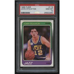 1988 Fleer #115 John Stockton RC (PSA 10)